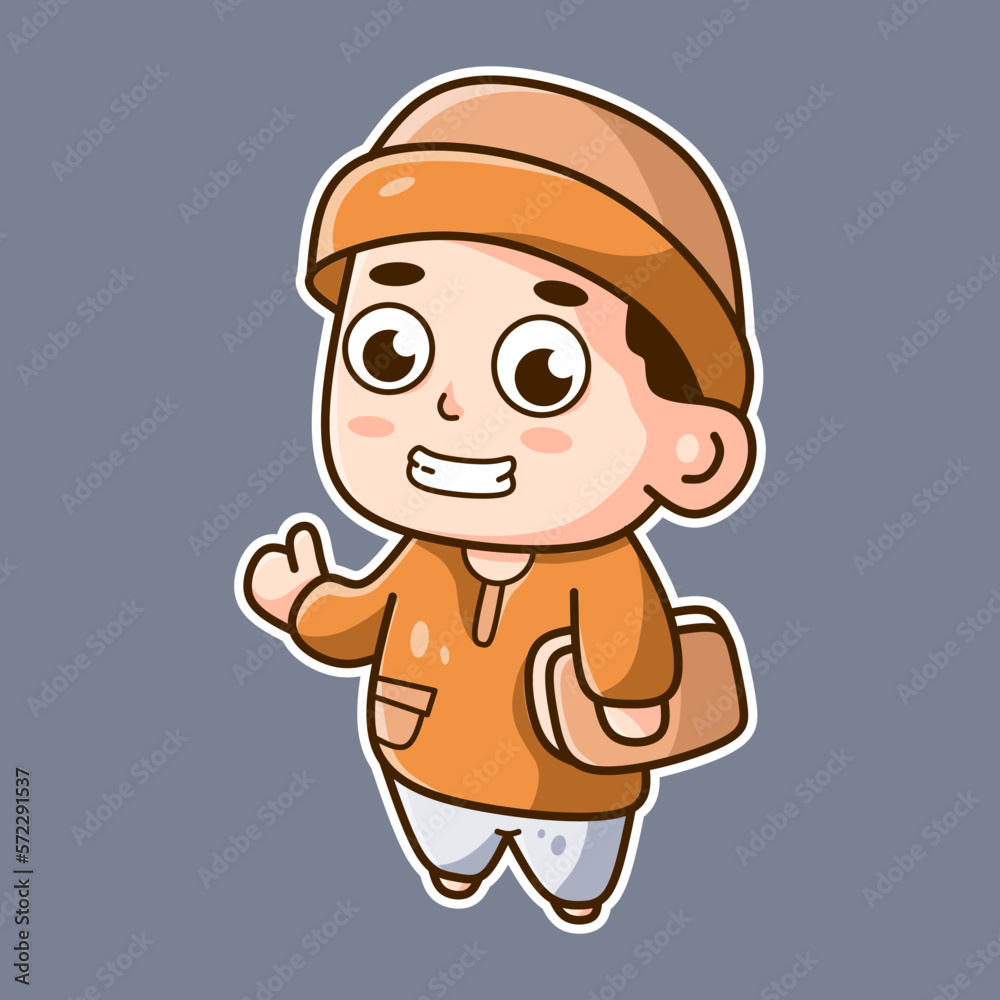 Cute Boy Bring a Book illustration vector art design Cute Boy Bring a Book illustration vector art design