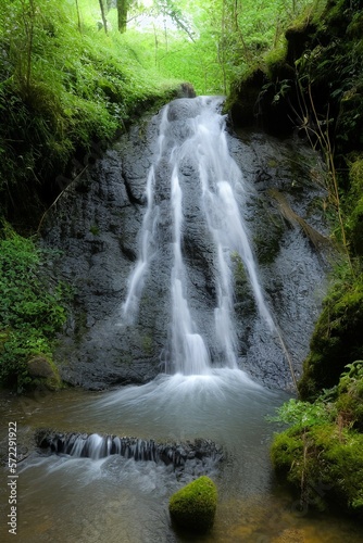 Natural small waterfall near Bet - generative ai © unalcreative
