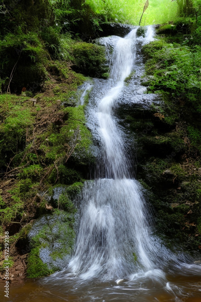 Natural small waterfall near Bet - generative ai Natural small waterfall near Bet - generative ai