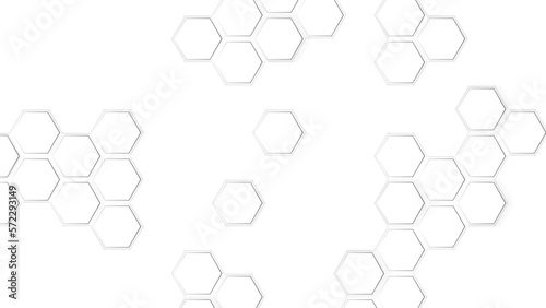 Abstract hexagon geometric surface. Modern white and grey hexagonal background. Luxury white pattern. Vector Illustration.