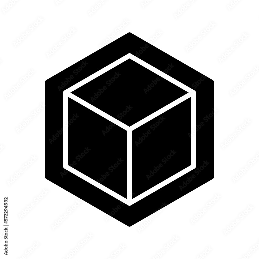Cube icon. sign for mobile concept and web design. vector illustration Cube icon. sign for mobile concept and web design. vector illustration