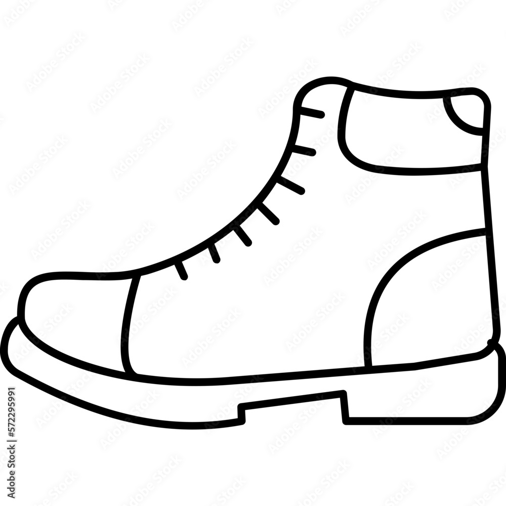 Ankle boot Vector Icon fully editable

