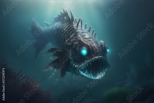 sea monster created using AI Generative Technology