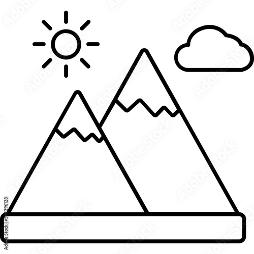  Hill Vector Icon fully editable

