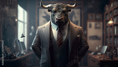 Bull In Business Suit - Generative AI