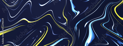 Abstract luxury blue smooth liquid background.  Liquid marbling paint background. liquid oil marble picture with glowing effect. Fluid painting abstract texture background.