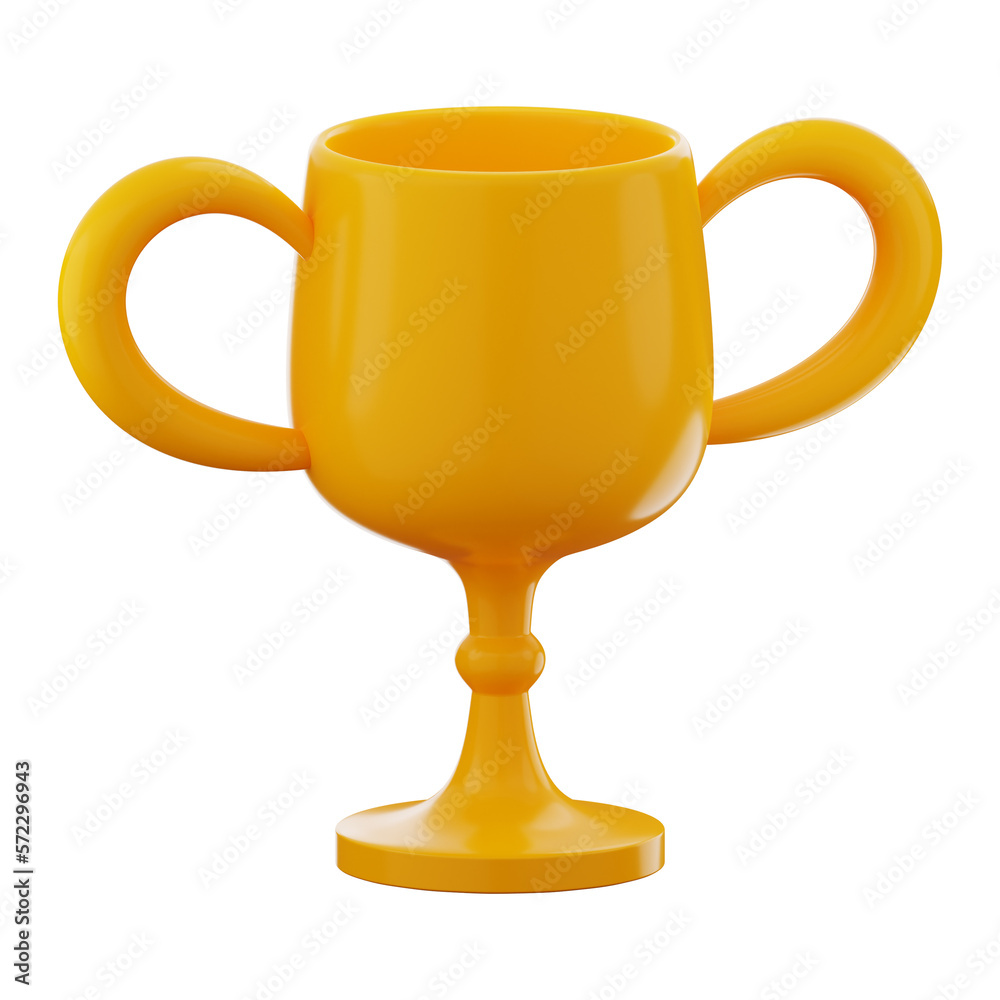 Premium soccer football champion cup icon 3d rendering on isolated background Premium soccer football champion cup icon 3d rendering on isolated background