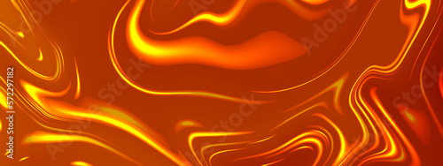 Red and yellow liquid marbling paint background. Orange bright fire red marble texture liquid design background.