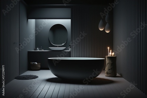 modern bathroom dark light interior design