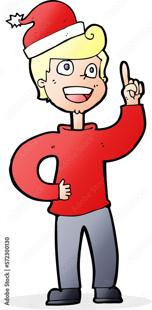 cartoon man ready for christmas cartoon man ready for christmas