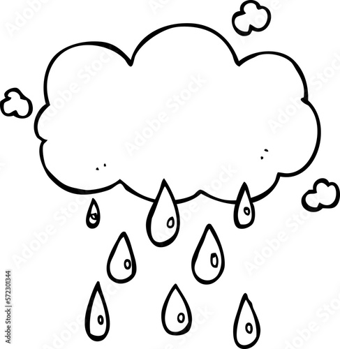Fototapeta Naklejka Na Ścianę i Meble -  cartoon cloud raining
