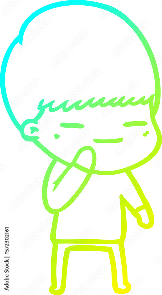 cold gradient line drawing cartoon smug boy cold gradient line drawing cartoon smug boy