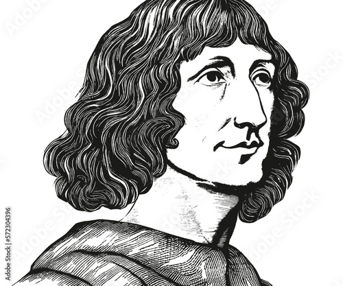 Mikołaj Kopernik rycina © strawhatzk