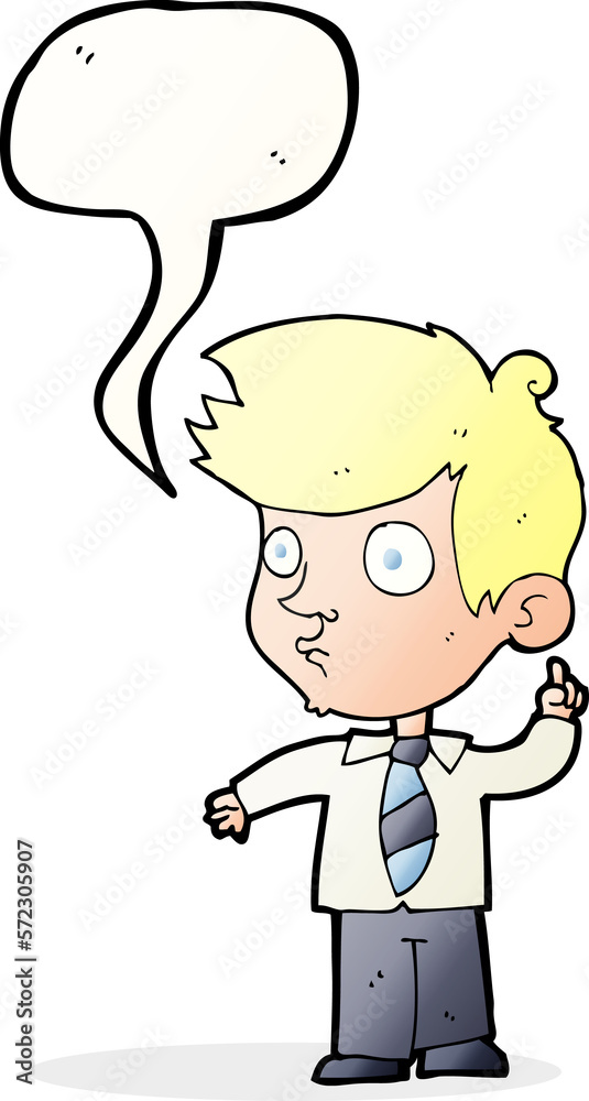 cartoon boy asking question with speech bubble cartoon boy asking question with speech bubble