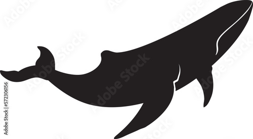 whale silhouette vector illustration