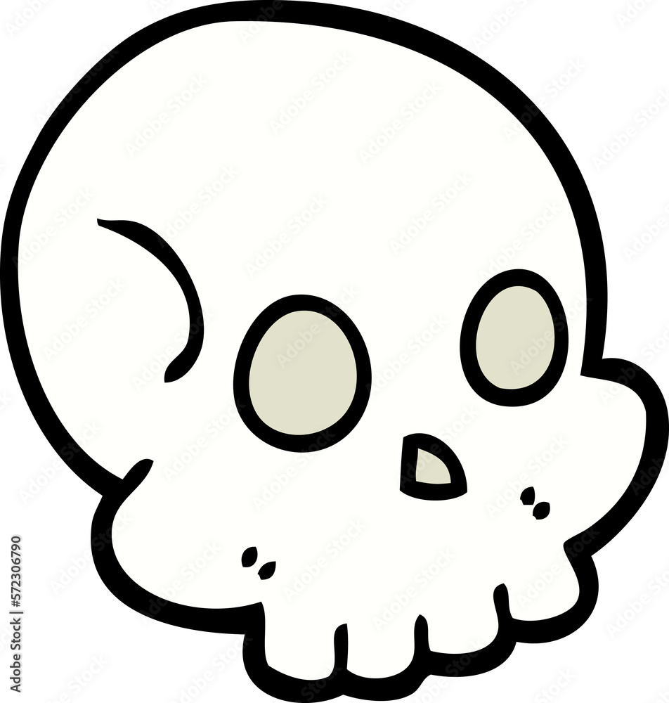 hand drawn doodle style cartoon skull hand drawn doodle style cartoon skull