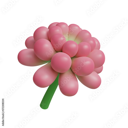 3D rendering. waterlily on a white background.