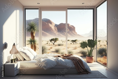 Modern Minimalist Bedroom w...