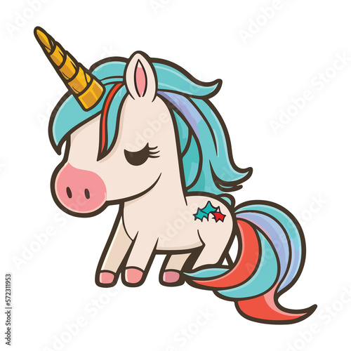 Unicorn Sticker Kawaii Unicorn Sticker PNG File