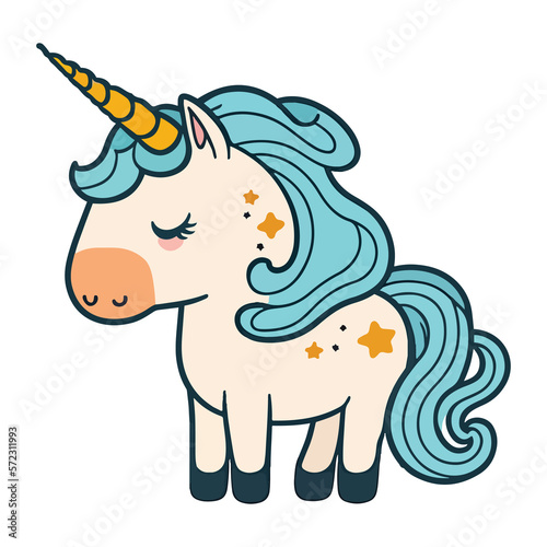 Unicorn Sticker Kawaii Unicorn Sticker PNG File