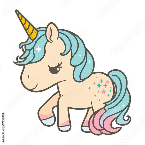 Unicorn Sticker Kawaii Unicorn Sticker PNG File