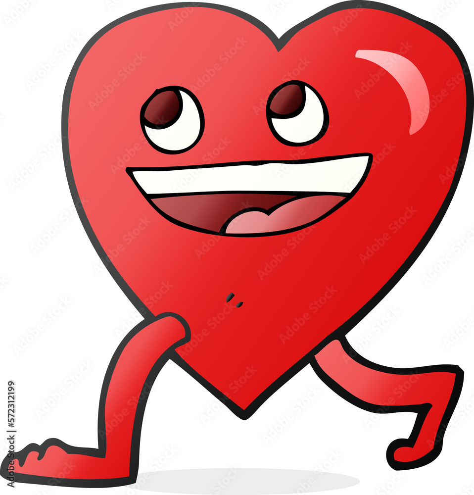 cartoon walking heart cartoon walking heart
