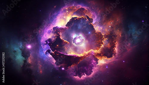 A Universe Filled with Stars, Nebula and Galaxy. Generative ai