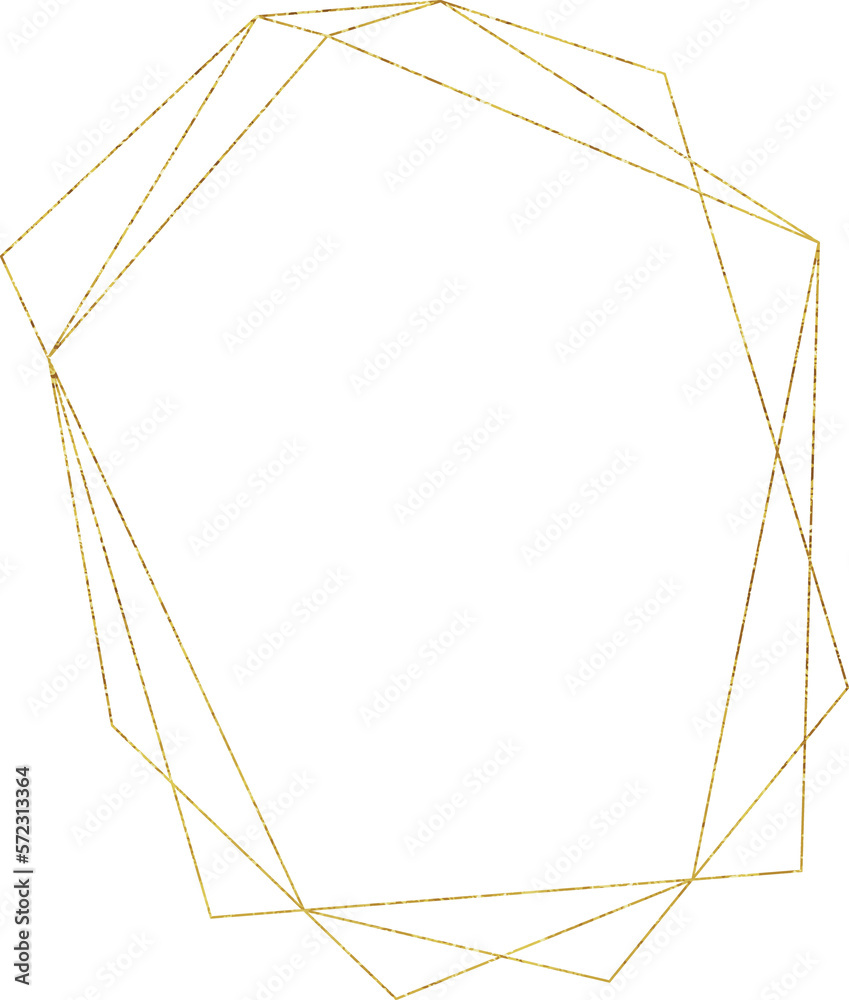 Gold Crystal Geometric Shape Gold Crystal Geometric Shape