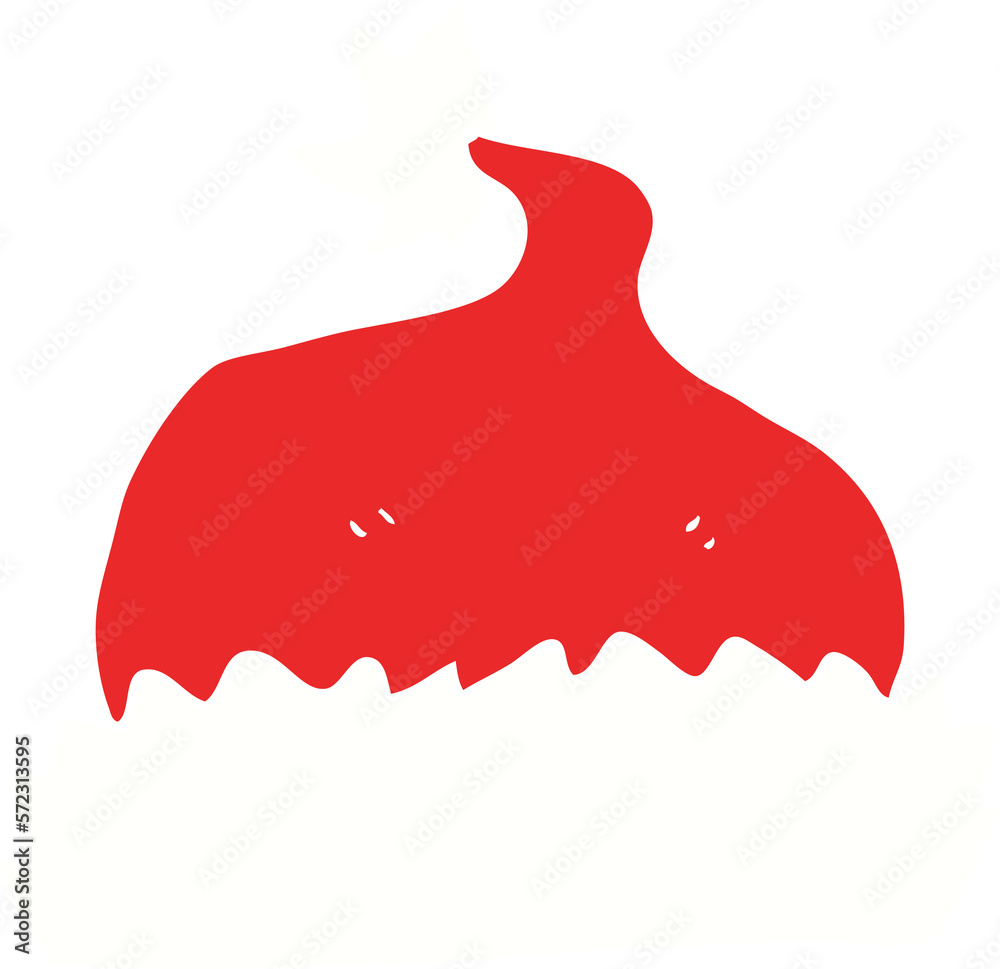 flat color illustration of a cartoon santa hat flat color illustration of a cartoon santa hat