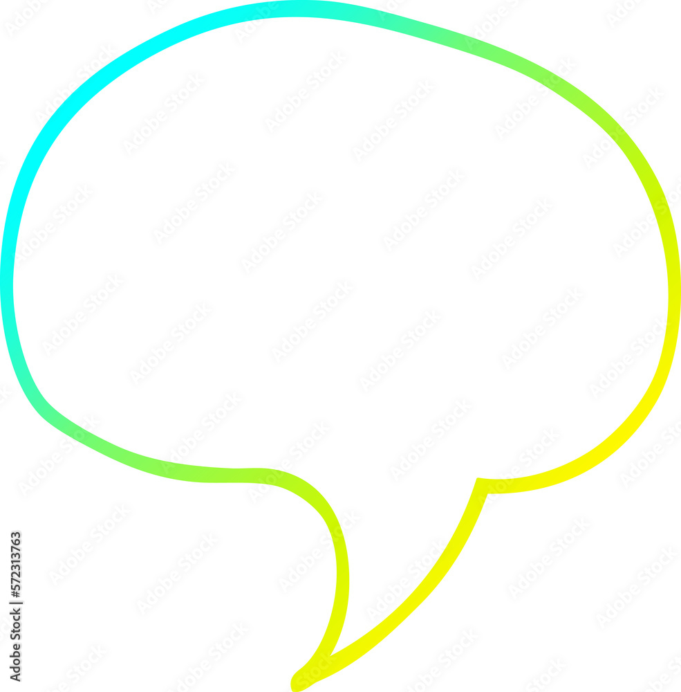 cold gradient line drawing cartoon speech bubble cold gradient line drawing cartoon speech bubble