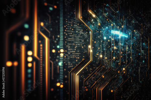 Communication technology for internet business. Global world network and telecommunication on earth cryptocurrency and blockchain and IoT. Generative AI