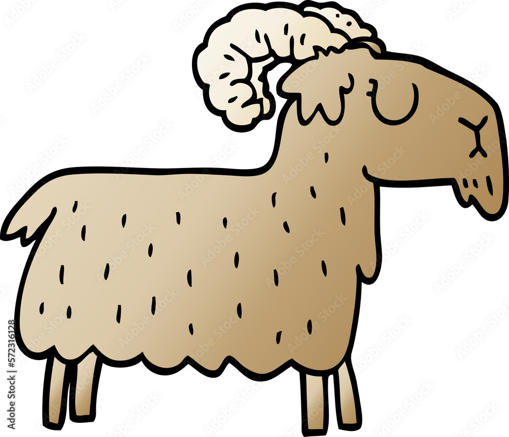 cartoon doodle stubborn goat cartoon doodle stubborn goat