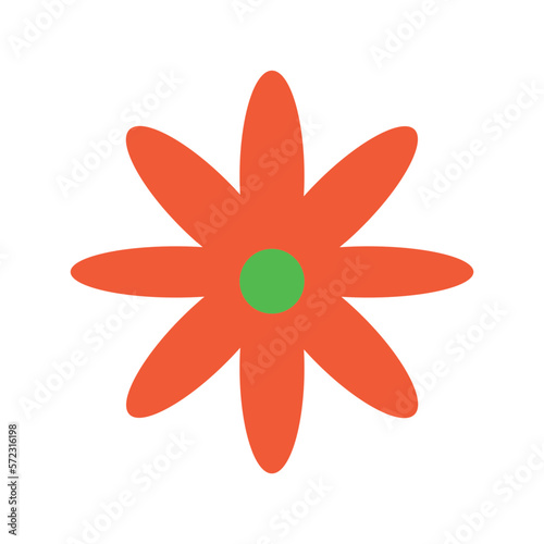 funny bright modern hippie flower vector illustration