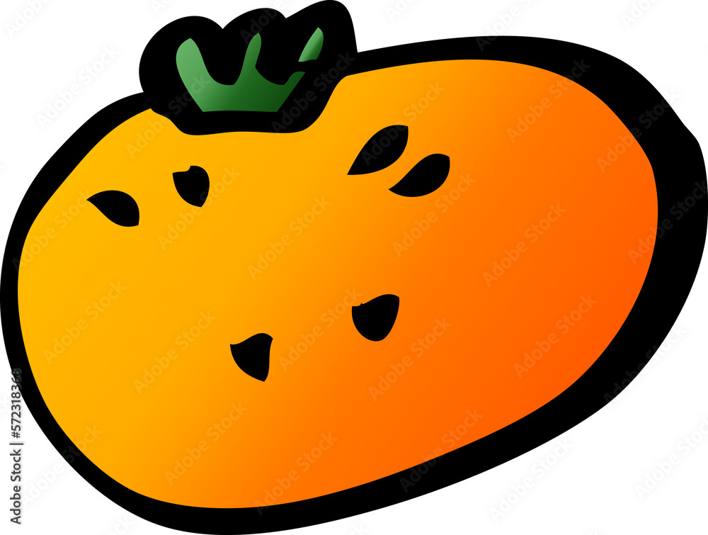 Fototapeta premium cartoon doodle citrus orange