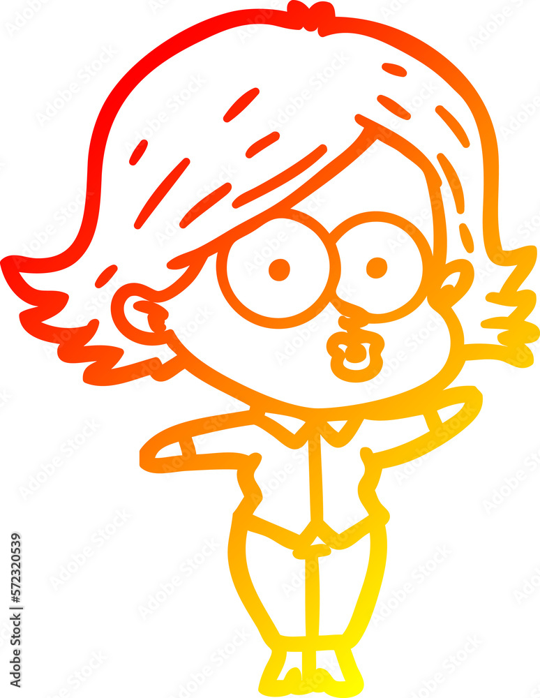 warm gradient line drawing cartoon girl pouting warm gradient line drawing cartoon girl pouting