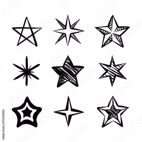 Hand Drawn Star Set 