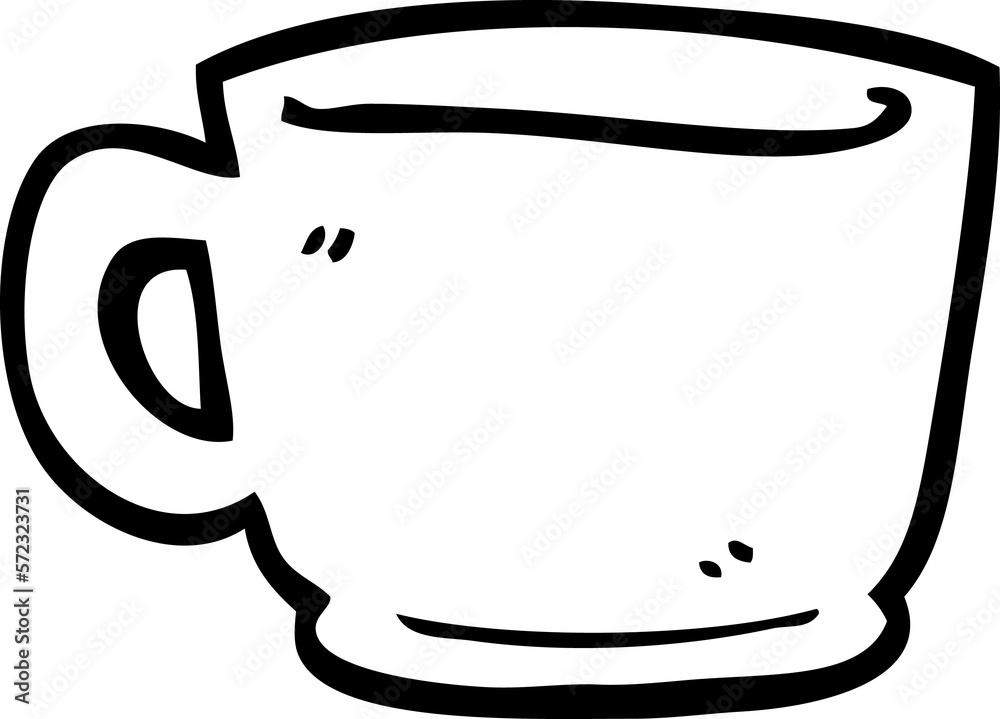 line drawing cartoon of a tea cup line drawing cartoon of a tea cup