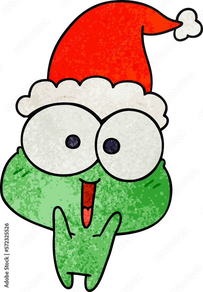 christmas textured cartoon of kawaii frog christmas textured cartoon of kawaii frog