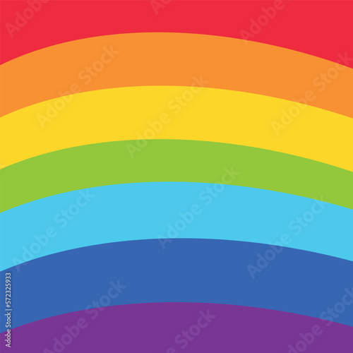 Rainbow flag movement lgbt, flat icon. Symbol of sexual minorities, gays and lesbians. Vector illustration of a colorful canvas