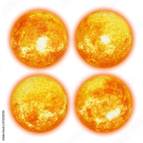 3d rendering sun center of solar system universe