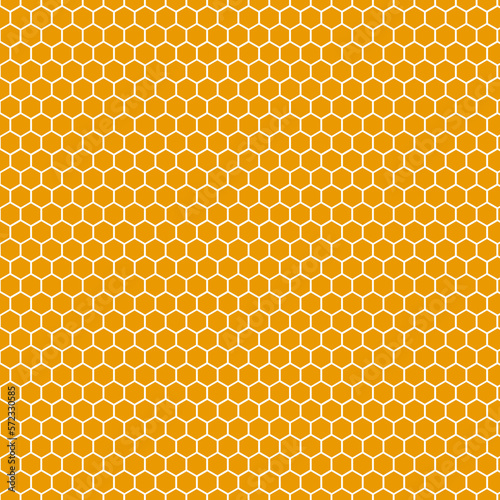 Banner with honeycomb. flat image of yellow honeycomb.