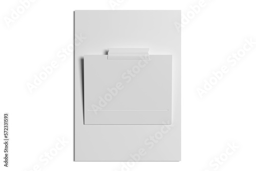 Blank Wide Polaroid Mock-up