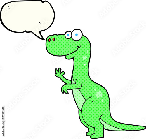 comic book speech bubble cartoon dinosaur © lineartestpilot