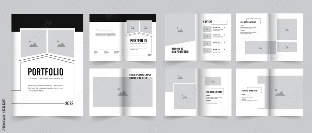 Minimal Interior Architecture portfolio design template Minimal Interior Architecture portfolio design template