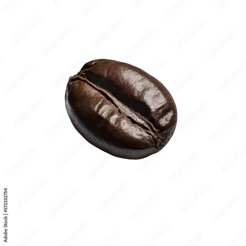 Grain de café, isolé, détouré, fond transparent Grain de café, isolé, détouré, fond transparent