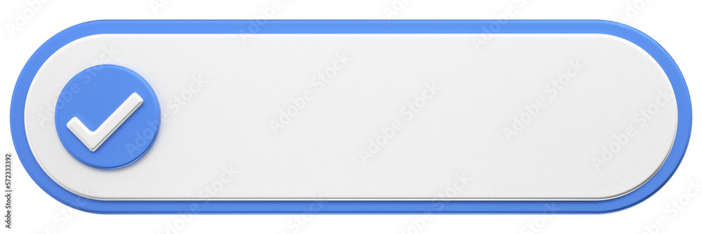 3D checkbox with text area. 3D illustration. 3D checkbox with text area. 3D illustration.