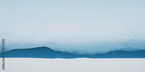 Minimal landscape illustration. Generative AI 
