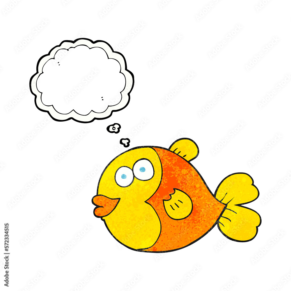 thought bubble textured cartoon fish thought bubble textured cartoon fish