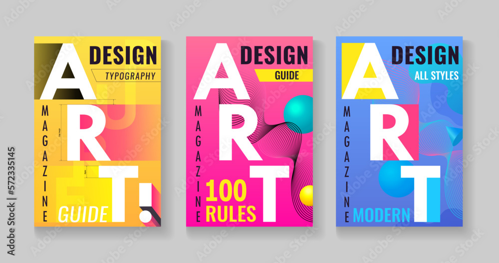 Colorful design magazine covers posters illustration Colorful design magazine covers posters illustration