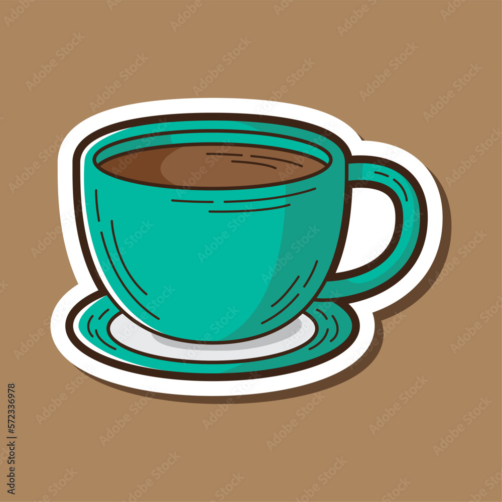 Fototapeta premium Vector Coffee Shop Flat Illustration Icon